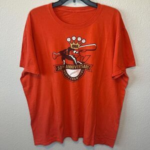 Baltimore Orioles 50th Anniversary World Champions TShirt Orange Estimated Size
